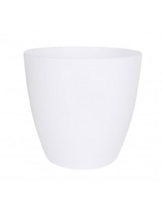 Macetero redondo blanco 18cm