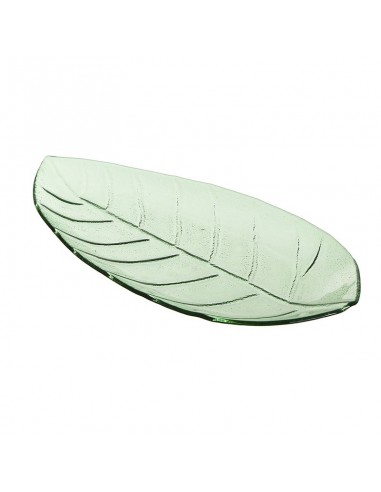 Bandeja decorativa de cristal hoja 35cm
