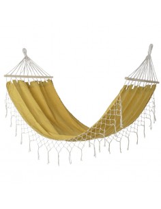 Hamaca mostaza con flecos