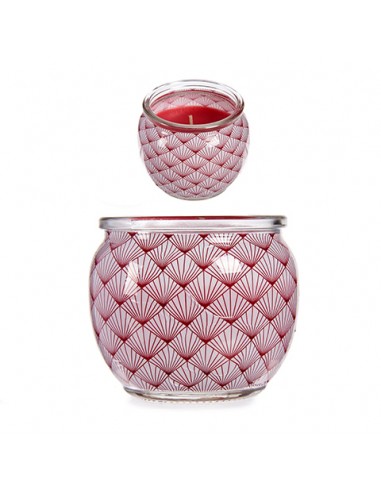 Vela vaso cristal frutos rojos