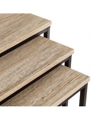 Set 3 mesas auxiliares madera Adams Set 3 mesas auxiliares madera Adams