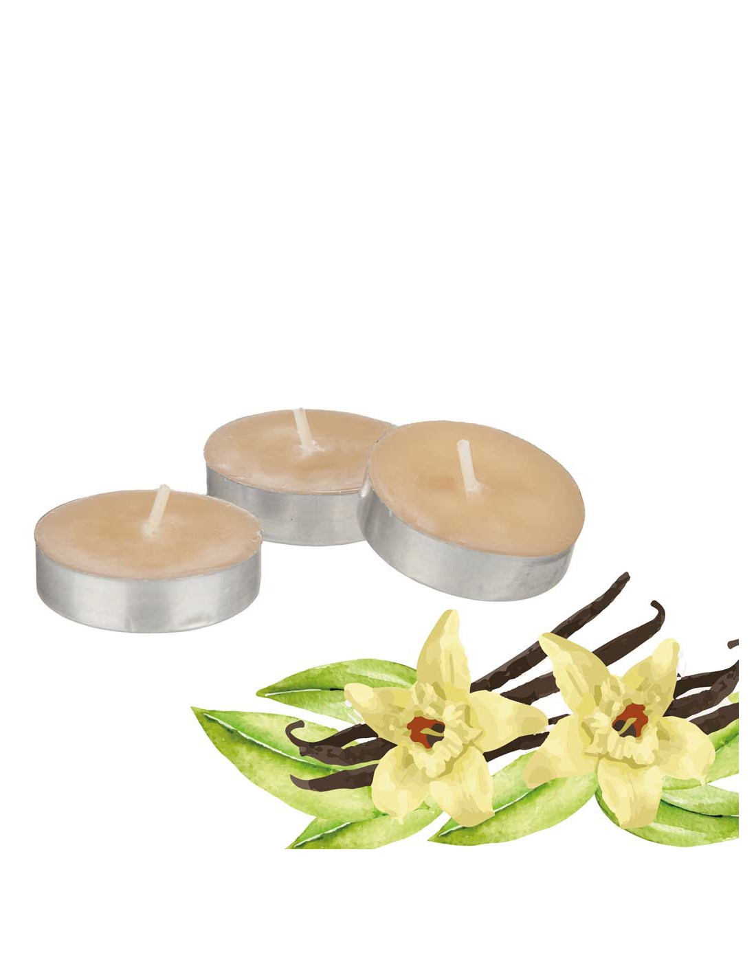 Set 18 velas aromáticas de té vainilla