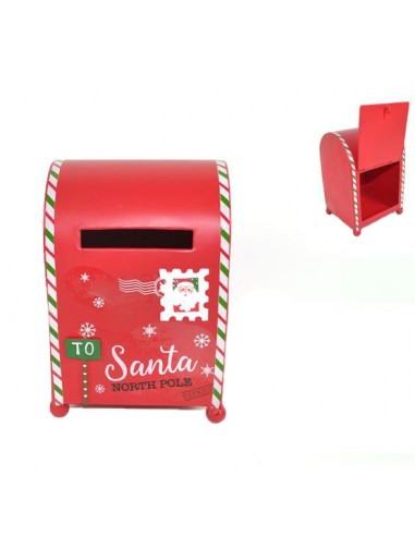 Buzón rojo Santa 20cm