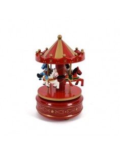 Carrusel rojo navideño 20cm