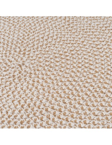 Alfombra redonda cuerda 90x90cm beige