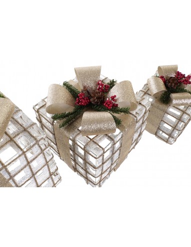 Caja de regalo navideña luminosa