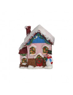 Figura casita navideña con...
