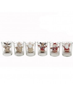 Vela en vaso figura Navidad 2