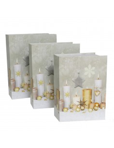 Set 3 cajas libro con velas