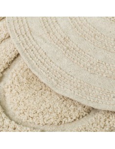 Alfombra de baño ovalada beige 2