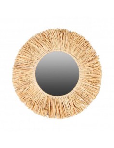 Espejo flecos rafia 46cm Gael