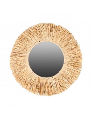 Espejo flecos rafia 46cm Gael