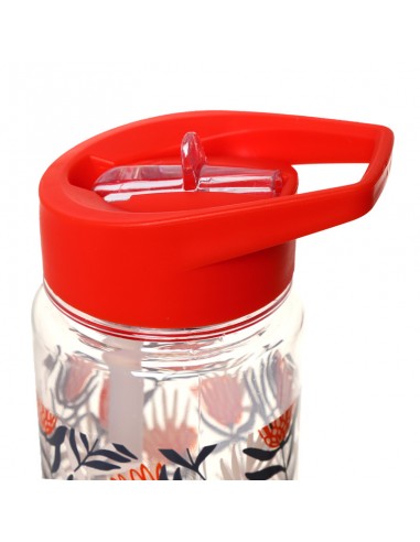 Botella Plástico con Pajita Fox & Fireflies Personalizable - Tutete