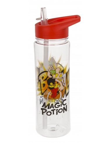 Botella de agua con pajita y asa...