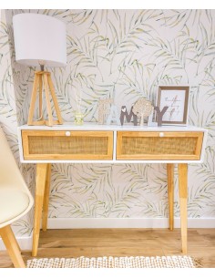 Consola madera blanca y...