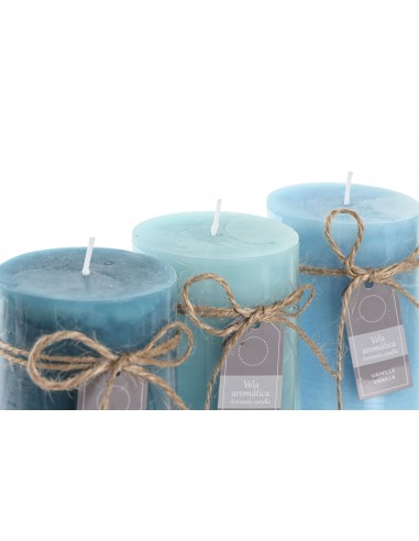 Vela aromática azul 10cm