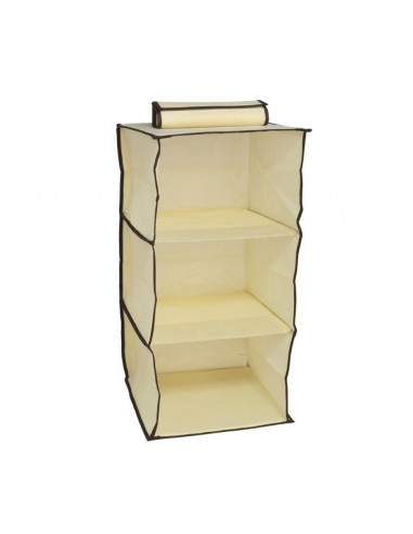 Organizador ropa colgante tela beige