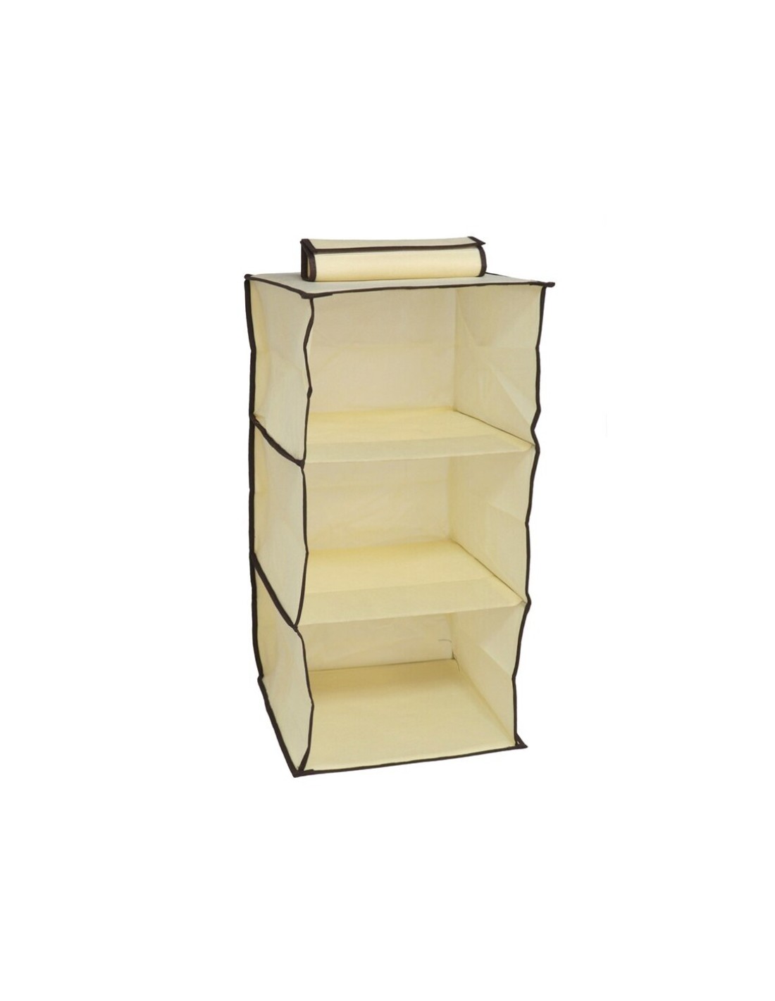 Organizador ropa colgante tela beige