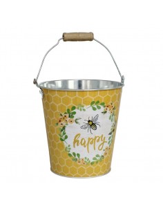 Cubo metal zinc con asa Honey