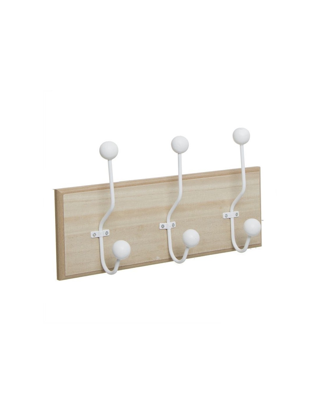 Perchero colgador pared blanco madera