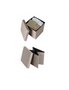 Puf almacenaje beige Klein 2