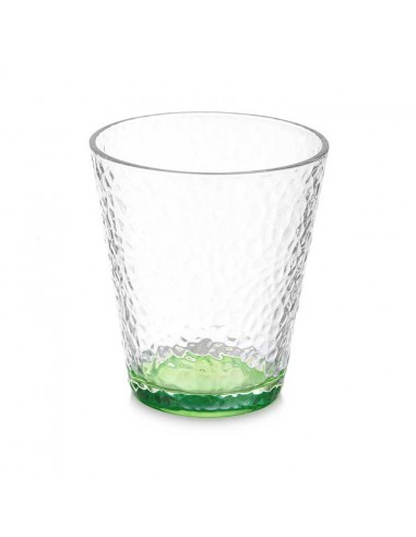 Vaso cristal rugoso base color 375ml