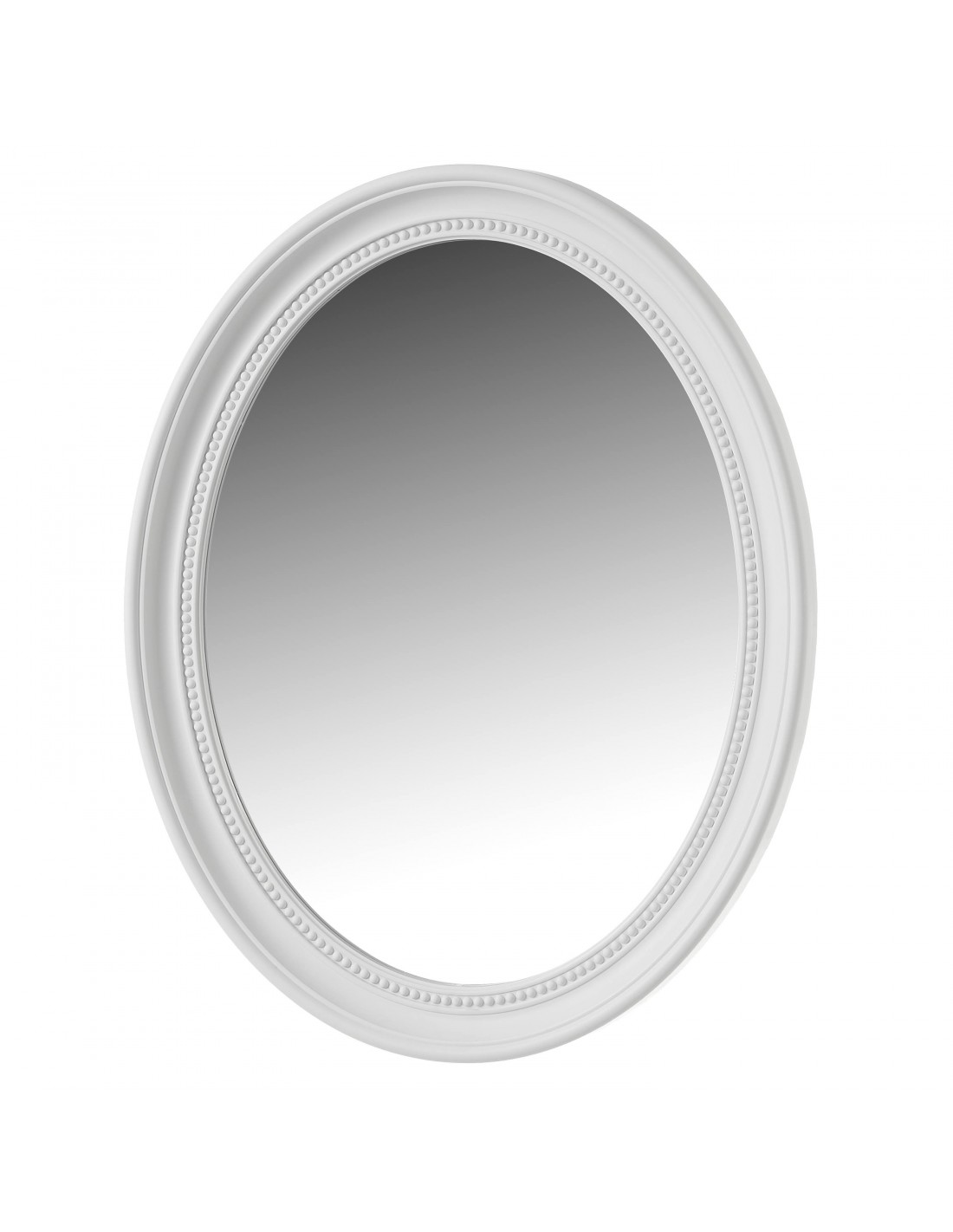 Espejo blanco ovalado 56x70cm