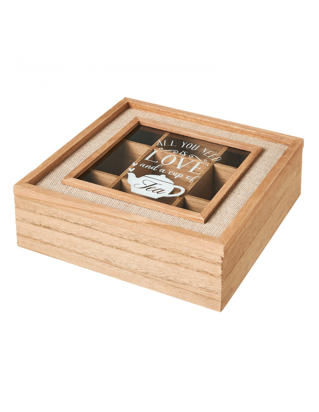 Caja Madera Para Te E Infusiones Organizador Bolsitas Te