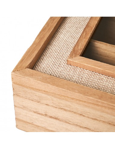 Caja madera 9 compartimentos para té Caja madera 9 compartimentos para té