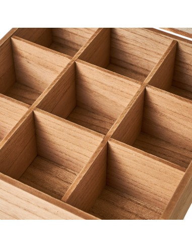 Caja madera 9 compartimentos para té Caja madera 9 compartimentos para té