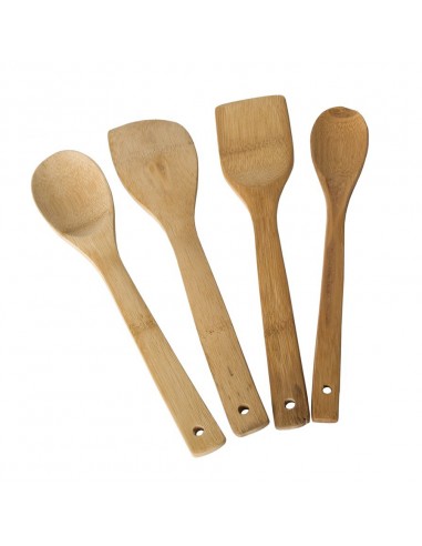 Set 4 utensilios cocina de bambú