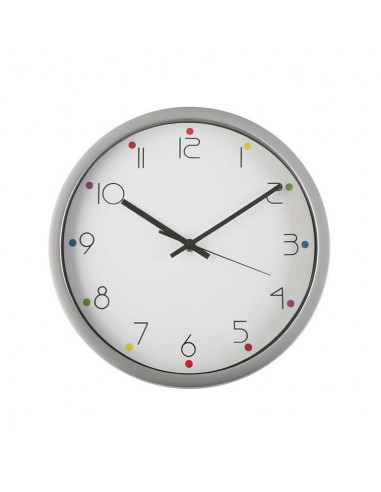 Reloj cocina redondo plateado 29cm