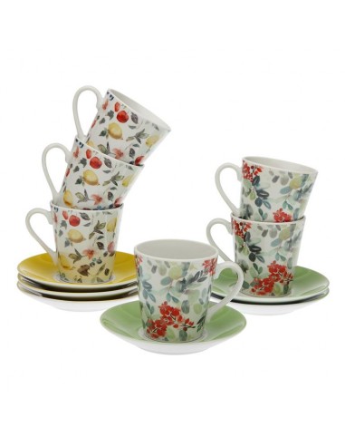 Set 6 tazas de café con plato Verina Set 6 tazas de café con plato Verina
