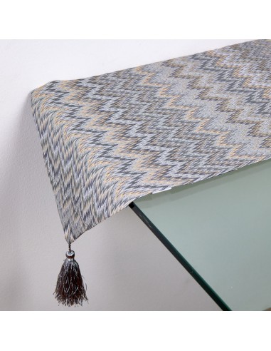 Camino de mesa gris plateado Camino de mesa gris plateado