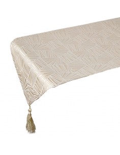 Camino de mesa beige zigzag