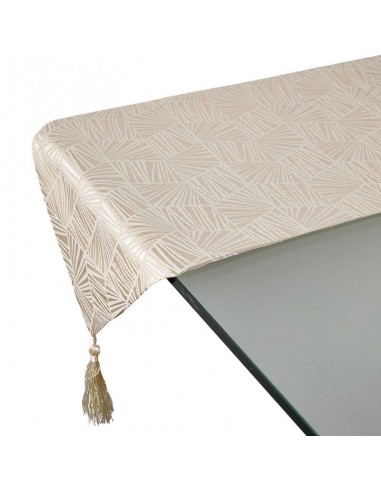 Camino de mesa beige zigzag