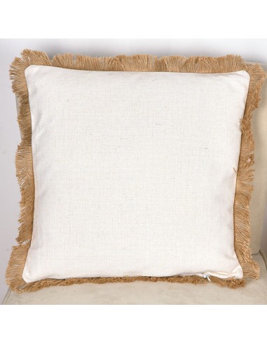 Cojin floral con flecos