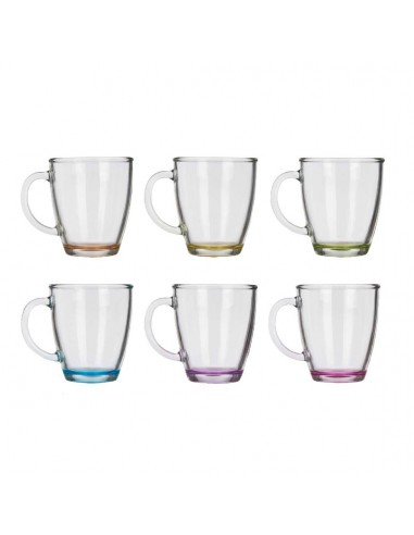Taza desayuno cristal base color 310ml