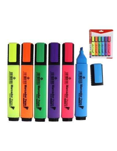 Set 6 marcadores fluorescentes