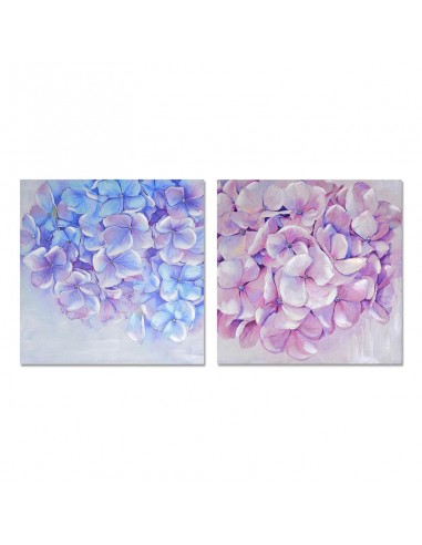 Cuadro lienzo hortensias 60cm