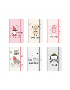 Libreta con goma A6 animalitos