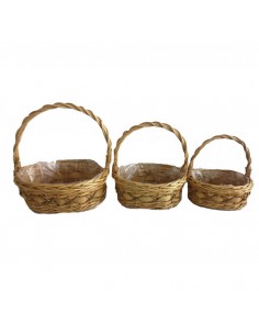 Cesta de mimbre con asa...