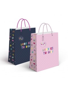 Bolsa papel Hoy es tu día 45cm
