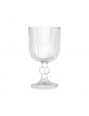 Copa vino rayas transparente 260ml Shiro