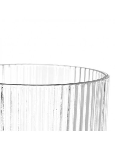 Copa vino rayas transparente 260ml Shiro