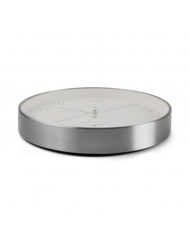 Reloj de cocina ovalado plateado