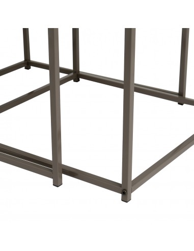 Set 2 mesas nórdicas metal negro y...