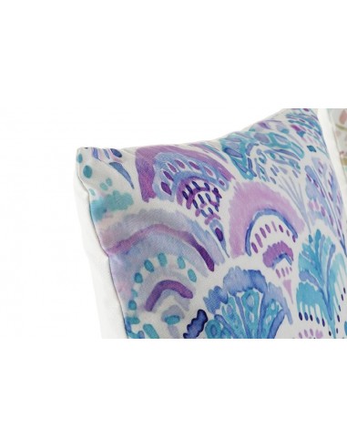 Cojín cuadrado estampado ondas acuarela