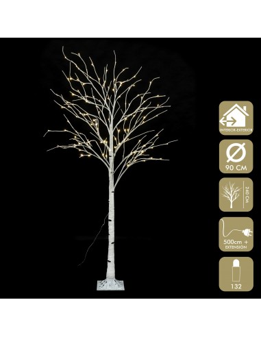 Árbol 132 luces led cálido 240cm