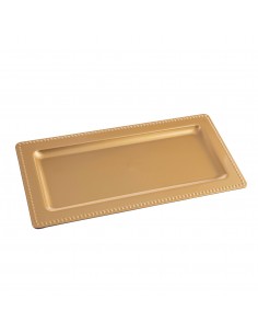 Bandeja rectangular oro
